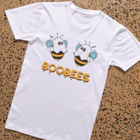 Tops - BooBees T-Shirt, Funny Halloween Graphics Tee